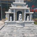 西藏芝麻白中国黑石材套墓 花岗岩墓碑