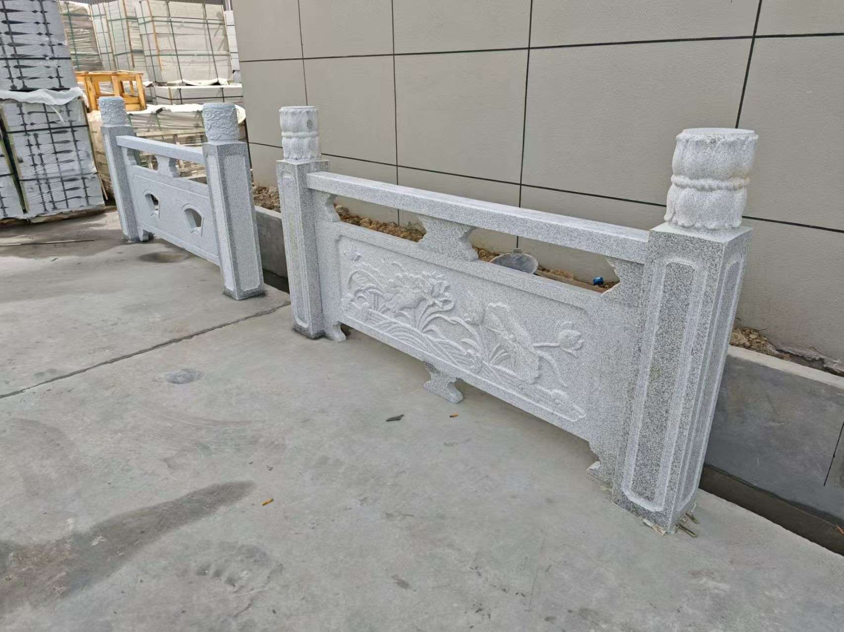 西藏芝麻白河道栏杆 石材栏杆