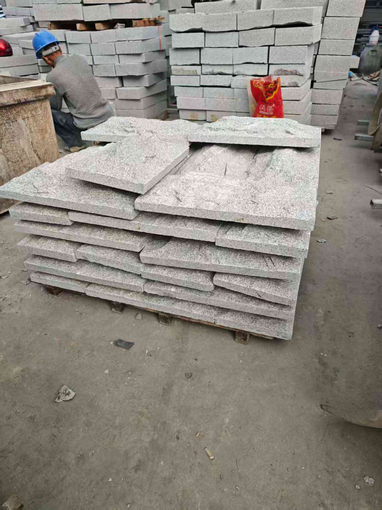 西藏芝麻白蘑菇石，自然面